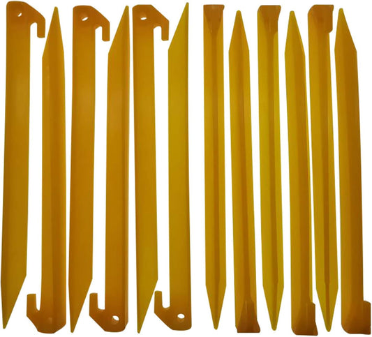 12 Inch Plastic Tent Stakes -12 pcs Heavy Duty and Durable Tent Pegs Spike Hook for Campings Outdoor Sand Beach, Sturdy Canopy Stakes Accessories, Garden Lawn Stakes