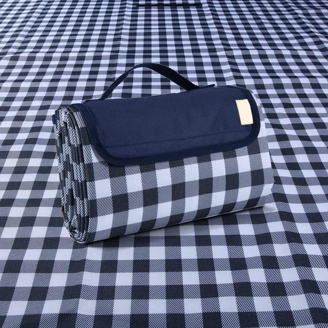 Outdoor Picnic Blankets, Extra Large Beach Blanket, Foldable Lightweight Waterproof Sand Mat, Picnic Blanket 80" x 60" for Beach Camping Hiking Park Patio (Dark Blue, 80x60 inch)