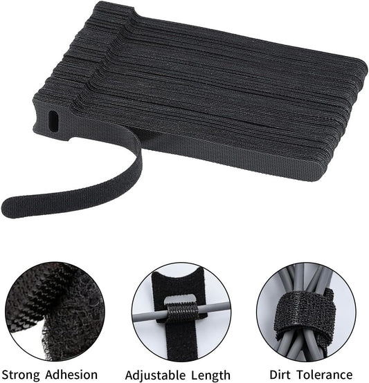 Cable Ties, Pack of 100 Reusable Cat Shaped Cable Tape, Adjustable Nylon Cable, for Industrial, Horticulture, Cable Industry, Cable Storage