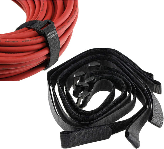 Cable Ties 50 cm Extra Long 2 cm Wide with Eyelet Safe Storage of Cable Lines Pack of 5 Black