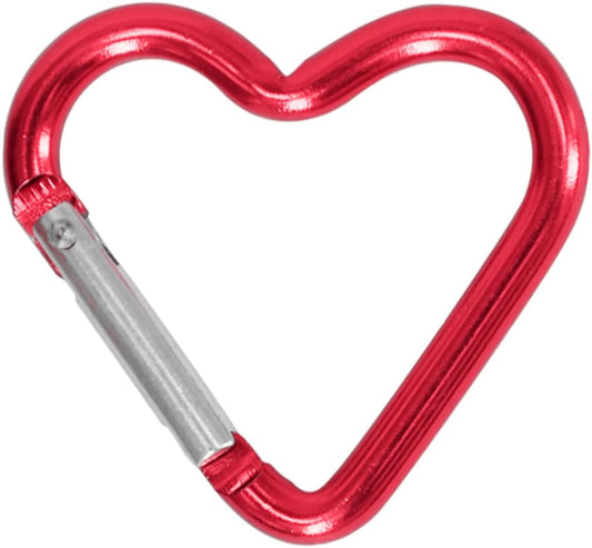 Red Heart Shape Aluminum Alloy Keychain Carabiner Hook Carabiner Hook Camping Backpack Durable