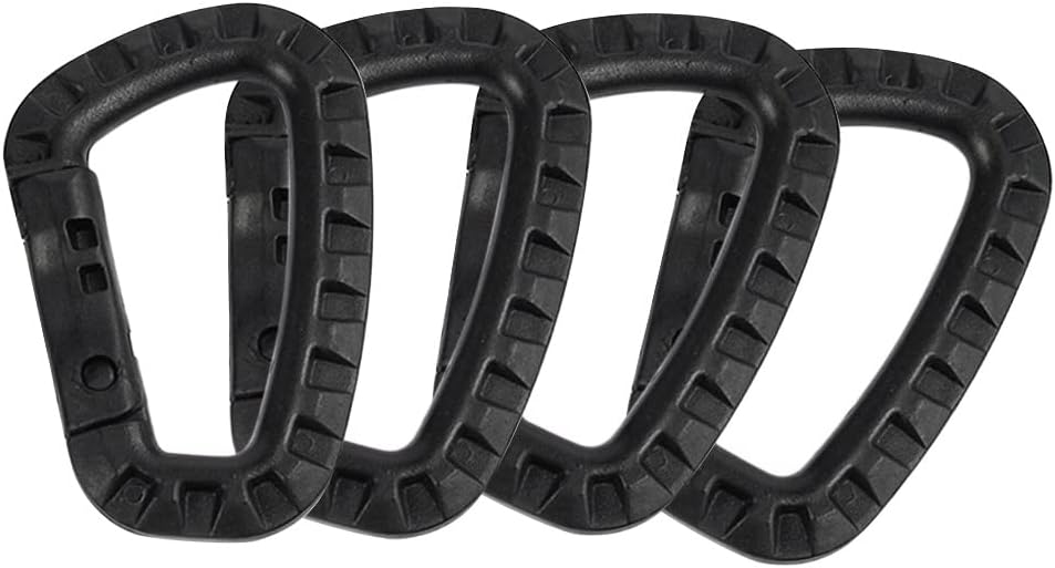 Tactical Carabiner Hook Plastic D Ring Heavy Duty Spring Snap Hook for Camping Hiking Fishing Backpack