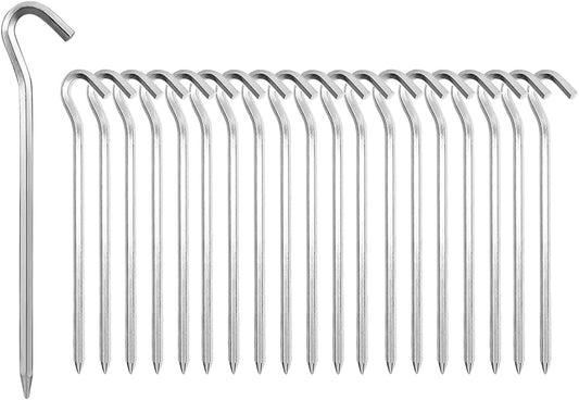 Pack of 20 Tent Pegs, 18 cm Tent Pegs, Camping Pegs, Hardening Tent, Tent Accessories, Pegs for Camping, Gardening, etc