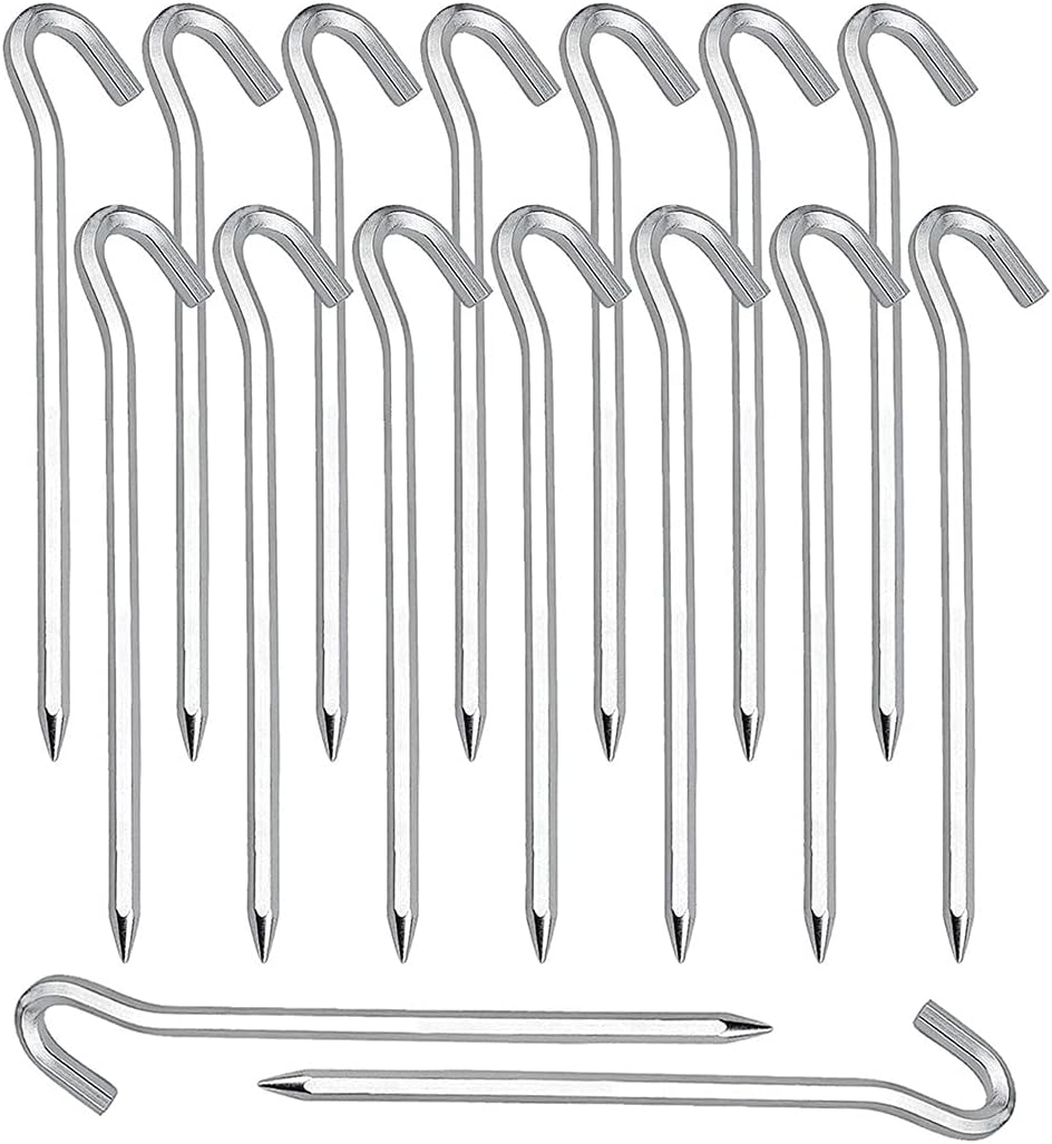 Pegs Stable, Tent Pegs, 20 Pieces, Metal Tent Hooks, Aluminium Alloy Extremely Stable Ground Anchor for Tent, Aluminium Tent Pegs, Tent Accessories Pegs, Hardings Camping