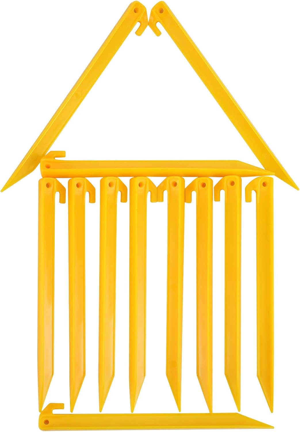 12 Inch Plastic Tent Stakes -12 pcs Heavy Duty and Durable Tent Pegs Spike Hook for Campings Outdoor Sand Beach, Sturdy Canopy Stakes Accessories, Garden Lawn Stakes