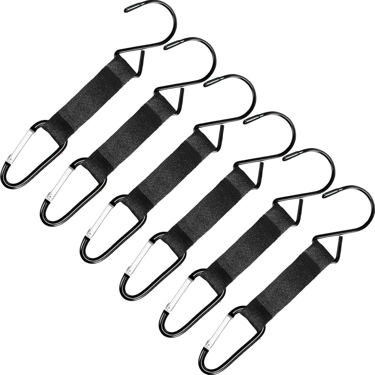 Fence Hooks for Baseball Bag Softball Bag, Baseball Coaching Accessories Hooks, Safety Metal Buckle Hooks for Outdoor Sports Backpacks Water Cups Camping Equipment, Tent Hooks 6 Pcs