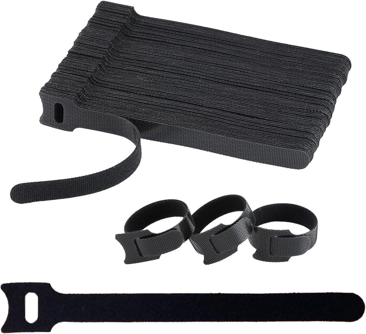 Cable Ties, Pack of 100 Reusable Cat Shaped Cable Tape, Adjustable Nylon Cable, for Industrial, Horticulture, Cable Industry, Cable Storage