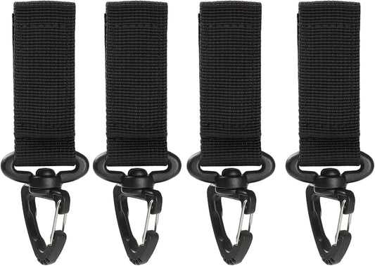 Tactical Key Ring Chain D-Ring Carabiners Snap Clip Carabiners Keychain Keeper Buckle Hanging Hooks Holder Gear Light Weight for Camping Hiking  Webbing