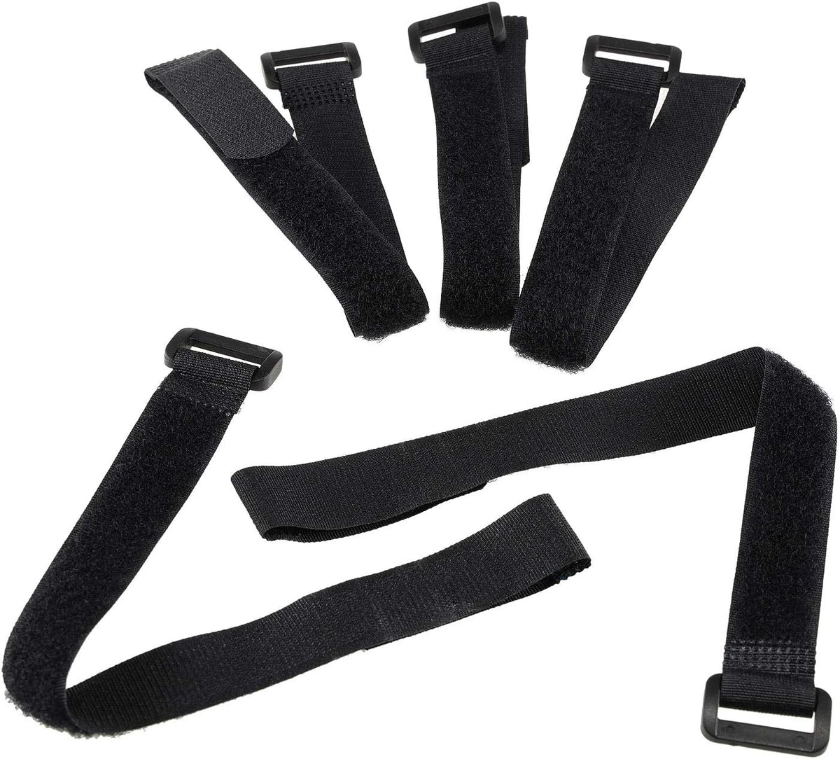 Cable Ties with Eyelet, 30 cm Long, 2 cm Wide, Safe Storage of , Pack of 5, Black