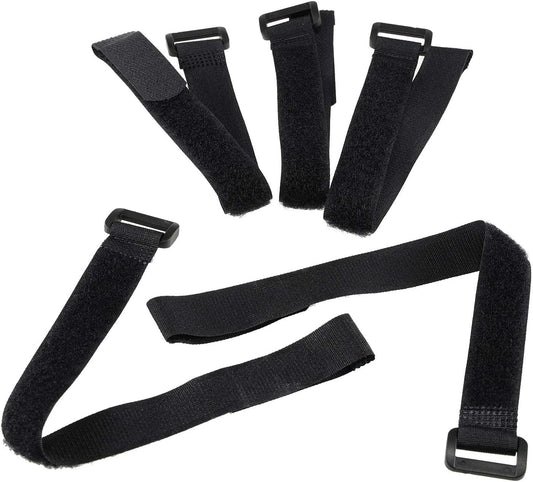 Cable Ties with Eyelet, 30 cm Long, 2 cm Wide, Safe Storage of , Pack of 5, Black