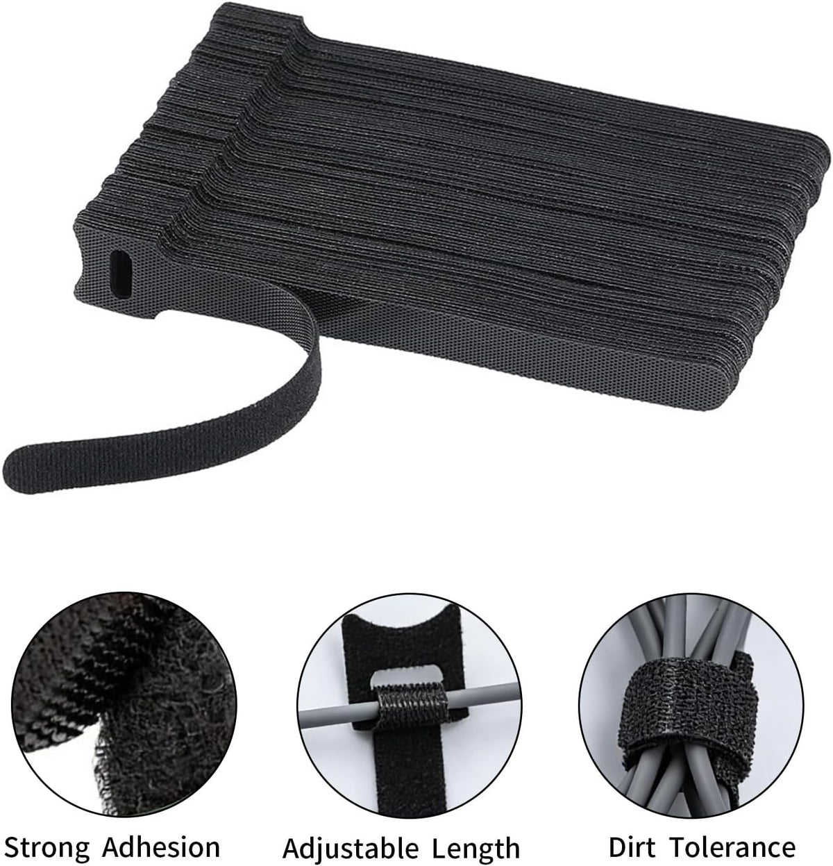 Cable Ties, Pack of 100 Reusable Cat Shaped Cable Tape, Adjustable Nylon Cable, for Industrial, Horticulture, Cable Industry, Cable Storage