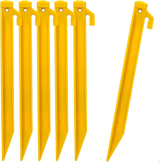 Pack of 6 Plastic Pegs Tent 23 cm High Plastic | Camping Pegs | Camping Accessories | Tent