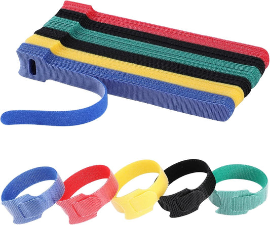 120PCS 6 Inch Cable Ties Reusable Multi-Purpose Wire Ties Cord Organizer Cable Organizer Adjustable Cable Management 5 Colors