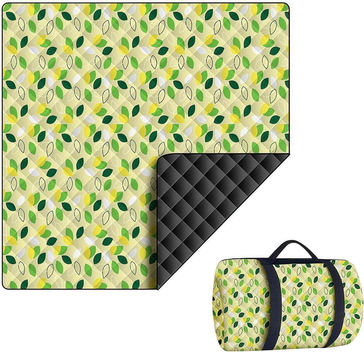 200 x 200 cm Picnic Blanket Waterproof & Insulating, Five-Level Structure - Padded, Beach Mat XXL Machine Washable, Suitable for Picnics, Campsites, Beaches, Parks, Easy to Carry